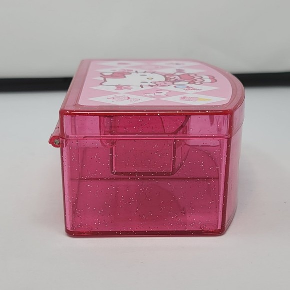 Vintage Sanrio Hello Kitty Jewelry Mirror Bear Glitter Box 2013 Rare - Picture 11 of 12